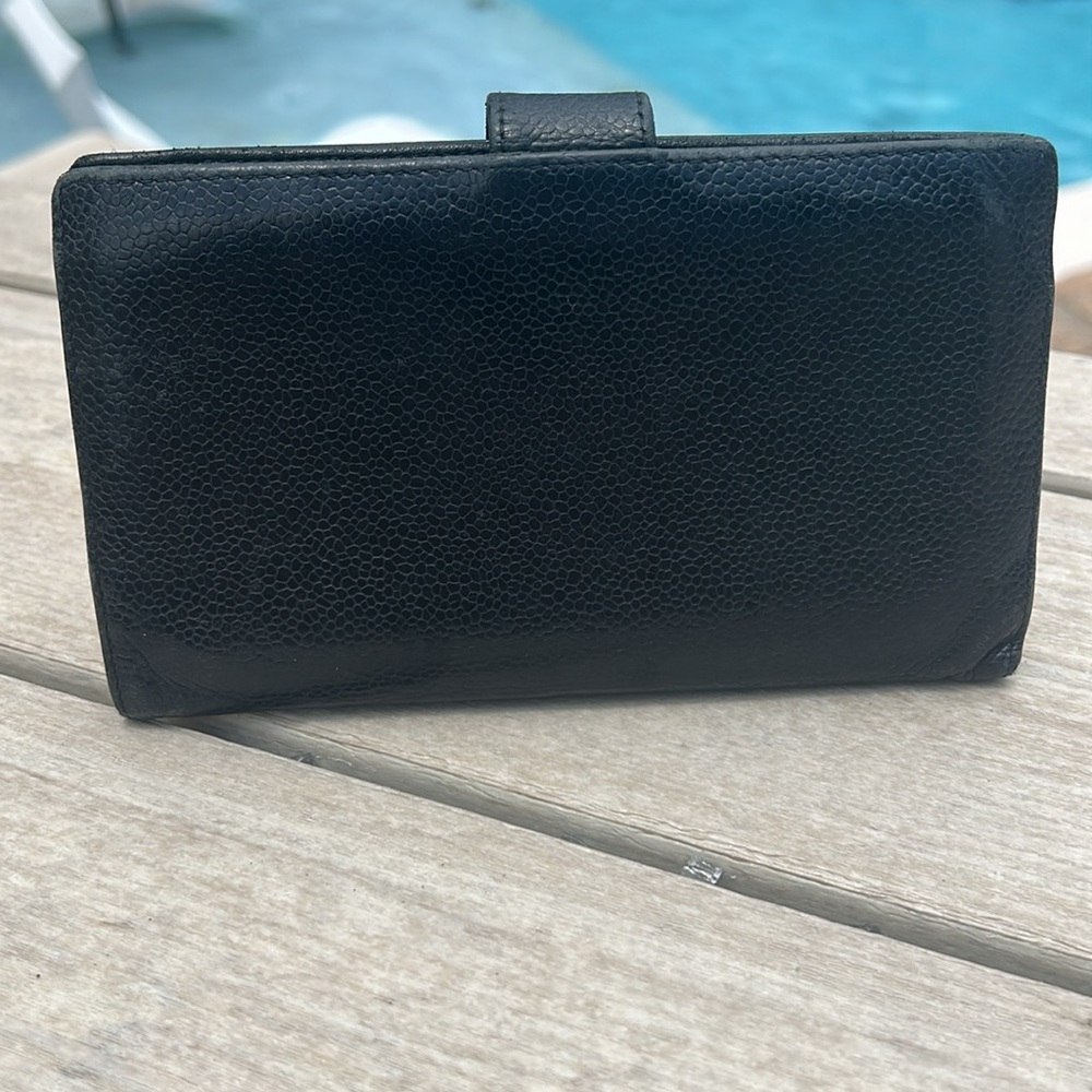 Chanel COA Black Caviar Leather Bifold Wallet - Picture 2 of 8